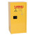EAGLE 16 Gallon, 1 Shelf, 1 Door, Self Close, Flammable Liquid Cabinet, Space Saver, Yellow - 1905X