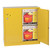 EAGLE 30 Gallon, 2 Door, Manual Close, Flammable Liquid Cabinet Combo with 2 UI50FS Safety Cans, Yellow - 1932X2SC