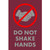 NOTRAX Do Not Shake Hands Floor Mat with Symbol 3X5 Red - 194SNS35RD