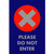NOTRAX Please Do Not Enter Floor Mat with Symbol 3X5 Blue - 194SPE35BU