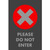 NOTRAX Please Do Not Enter Floor Mat with Symbol 4X6 Charcoal - 194SPE46CH