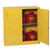 EAGLE 30 Gallon, 2 Door, Self Close, Flammable Liquid Cabinet Combo with 6 UI50FS Safety Cans, Yellow - 3010XSC6