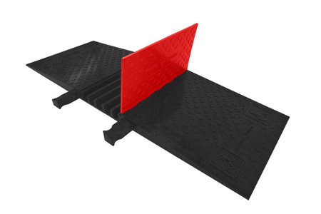 Ramp Side Protector DRIVER RhinoGuard™ 5-Channel, ADA Ramp, Cable Protector