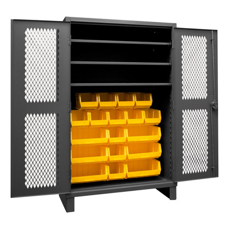 Bin and Shelf Cabinet,134 Bins Durham HDC48-134-3S95