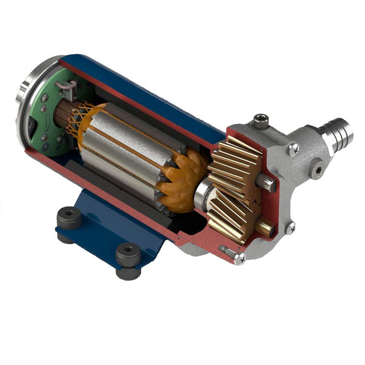 12 GPM Reversible Gear Pump 24V for Diesel Fuel or Water Transfer