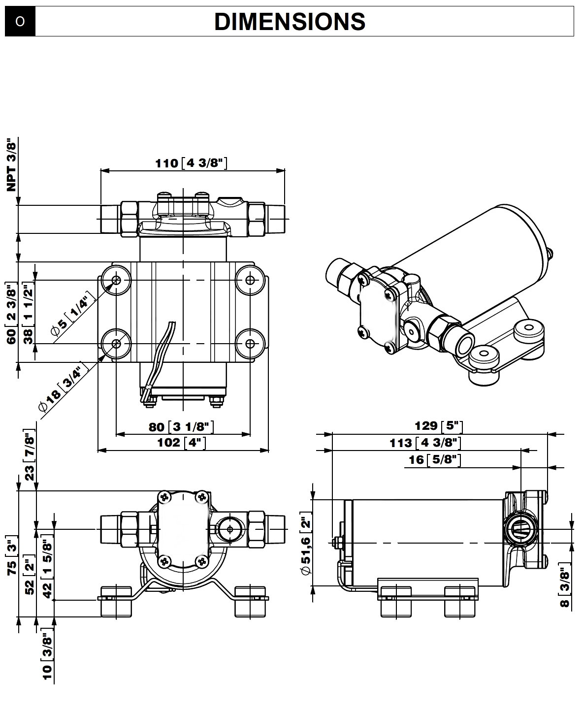 1 GPM Reversible Gear Pump 12V for Motor Oil, Diesel Fuel and