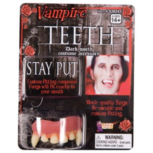 Vampire Teeth with Custom Fitting Compound