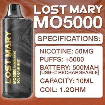 Elf Bar Lost Mary MO5000 Black Gold Edition