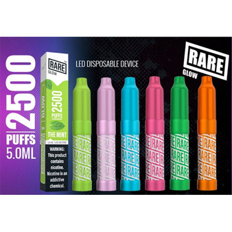 Rare Glow 2500 Puffs 1000mAh 5ml 5.0% LED Disposable Aloe Grape