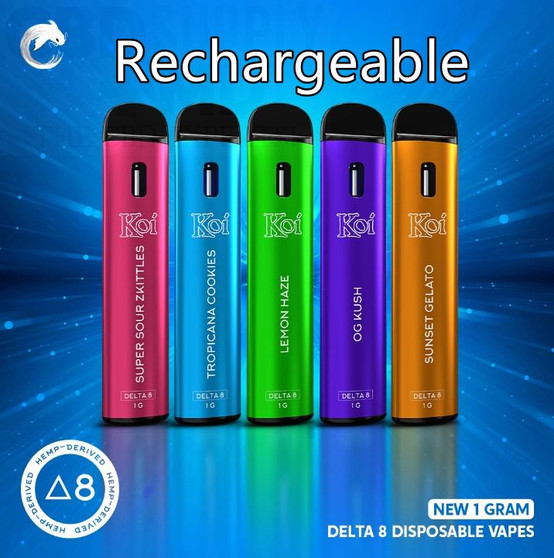 Koi D-8 Disposable Vape Bar 1gm 1000mg Tropicana Cookies