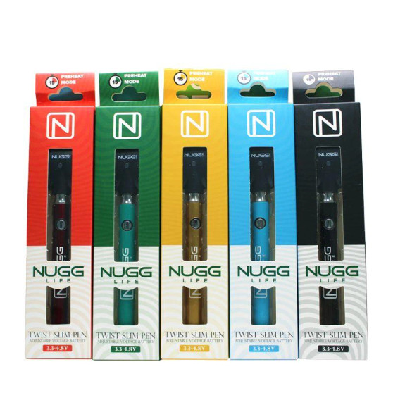 Nugg Life Twist Slim Pen with Adjustable Voltage Battery Blue