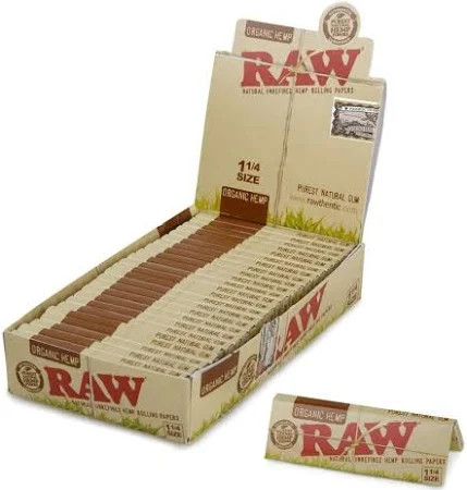 Raw Organic Hemp 1.25 Rolling Papers 50 CT