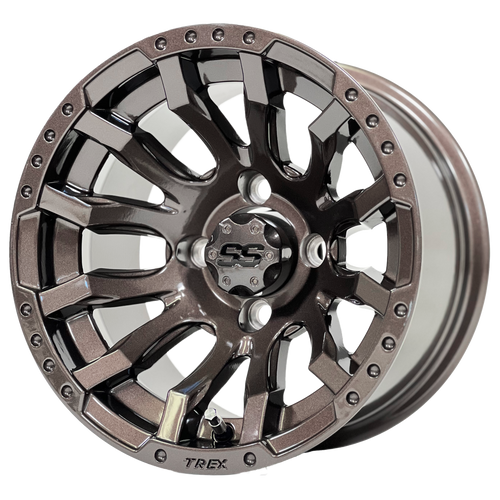 12" MAVERICK Metallic Bronze Golf Cart Wheels