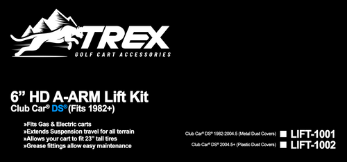 TREX 6" HD A-ARM Club Car DS Lift Kit (New Style, Fits 2004.5+)
