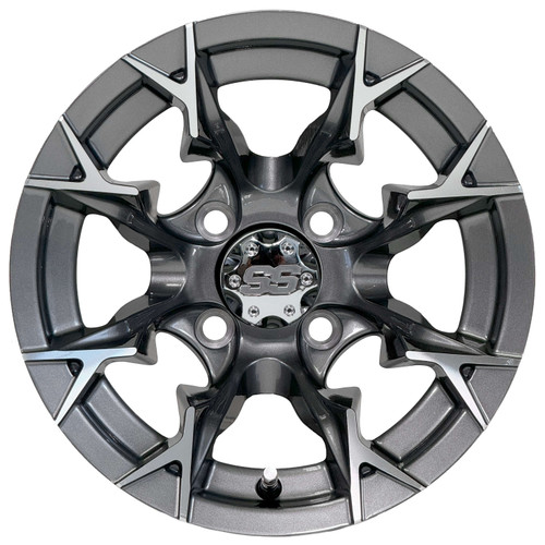 TREX 12" VULCAN Gunmetal / Machined Golf Cart Wheels