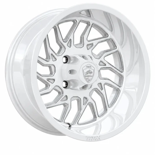 14" BLITZ Gloss White Golf Cart Wheels