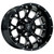 TREX 12" SPARTAN Gloss Black / Milled Golf Cart Wheels