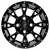 TREX 12" SPARTAN Gloss Black / Milled Golf Cart Wheels