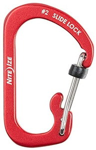NITE IZE SLIDELOCK CARABINER #2 (RED) NITE IZE SLIDELOCK CARABINER #2 (RED)
