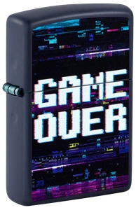 Zippo Game Over Design Windproof Lighter front view