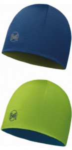 BUFF JUNIOR MERINO REVERSIBLE HAT (LIME / BLUEBIRD)
