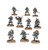 Warhammer 40,000 Astra Militarum Death Korps of Krieg miniature set from Games Workshop featuring iconic trench warfare soldiers equipped with gas masks, greatcoats and Imperial weaponry.