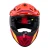 Front view of the Kali Zoka Stripe Flare full face helmet showing chin protection and airflow vents.