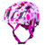 Kali Chakra Child Lighted Helmet in Confetti Pink colourway with integrated rear light and extended rear protection.
