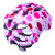 Rear view of the Kali Chakra Child Lighted Helmet Confetti Pink showing the lighted dial-fit system.