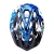 Top profile of the Kali Chakra Youth Plus Helmet Punk in gloss blue showing break-away visor, ventilation and bold graphics.