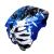 Rear view of the Kali Chakra Youth Plus Helmet Punk in Gloss Blue featuring extended coverage and dial-fit adjustment system.