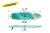 Complete Hydro-Force HuaKa'i paddle board package including paddle, pump, backpack, leash and detachable fin.