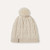 SealSkinz Hemsby Waterproof Cold Weather Cable Knit Bobble Hat in cream
