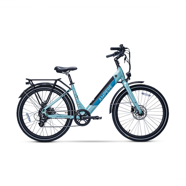 Ampere Deluxe 26″ – Small Step through eBike Light Blue