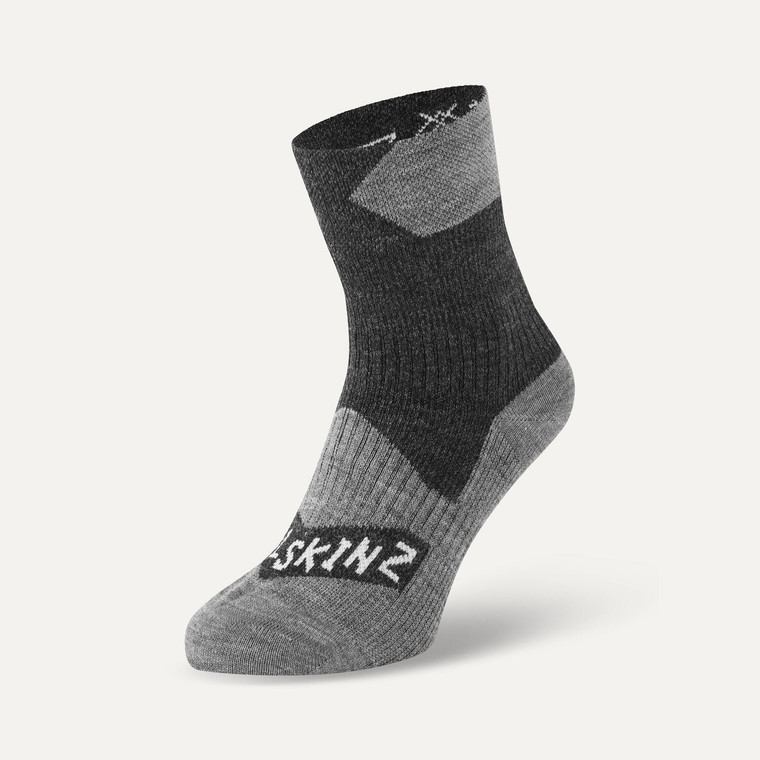 SealSkinz Bircham waterproof all weather ankle socks in black and grey marl