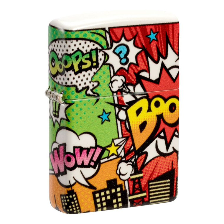 Zippo Pop Art City 540 Colour Windproof Lighter front view