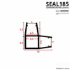 Seal185 - Corner Piece Shower Door Seal Diagram