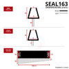 SEAL163 - Tapered Shower Door Seal Diagram