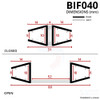 BIF040 - Bifold Channel Shower Seal Diagram