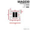 MAG030 - Magnetic Shower Door Seal Diagram