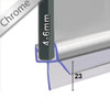 SEAL007CP - Chrome Shower Door Seal