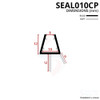 SEAL010CP - Chrome Shower Door Seal Diagram