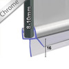 SEAL013CP - Chrome Shower Door Seal