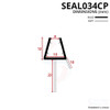 SEAL034CP - Chrome Shower Door Seal Diagram