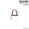 SEAL082 - Long Vertical Shower Door Seal Diagram