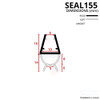 SEAL155 - Shower Door Seal Diagram