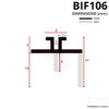 BIF106 - Bifold Vertical Shower Door Seal Diagram