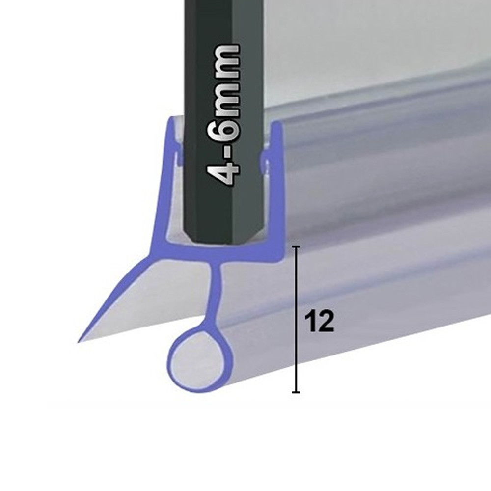 Shower Seal UK SEAL002 Shower Screen Seal Fits 46mm Glass Fits