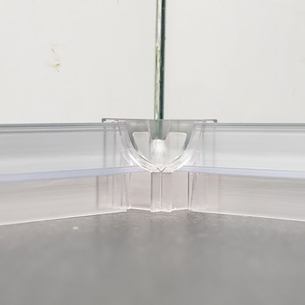 ShowerSealUK CG001 Shower Seal Corner Piece Fits Glass Thickness