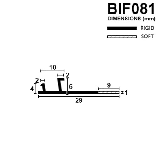 Shower Seal UK BIF081 Vertical Frame Channel Seal Lengths of